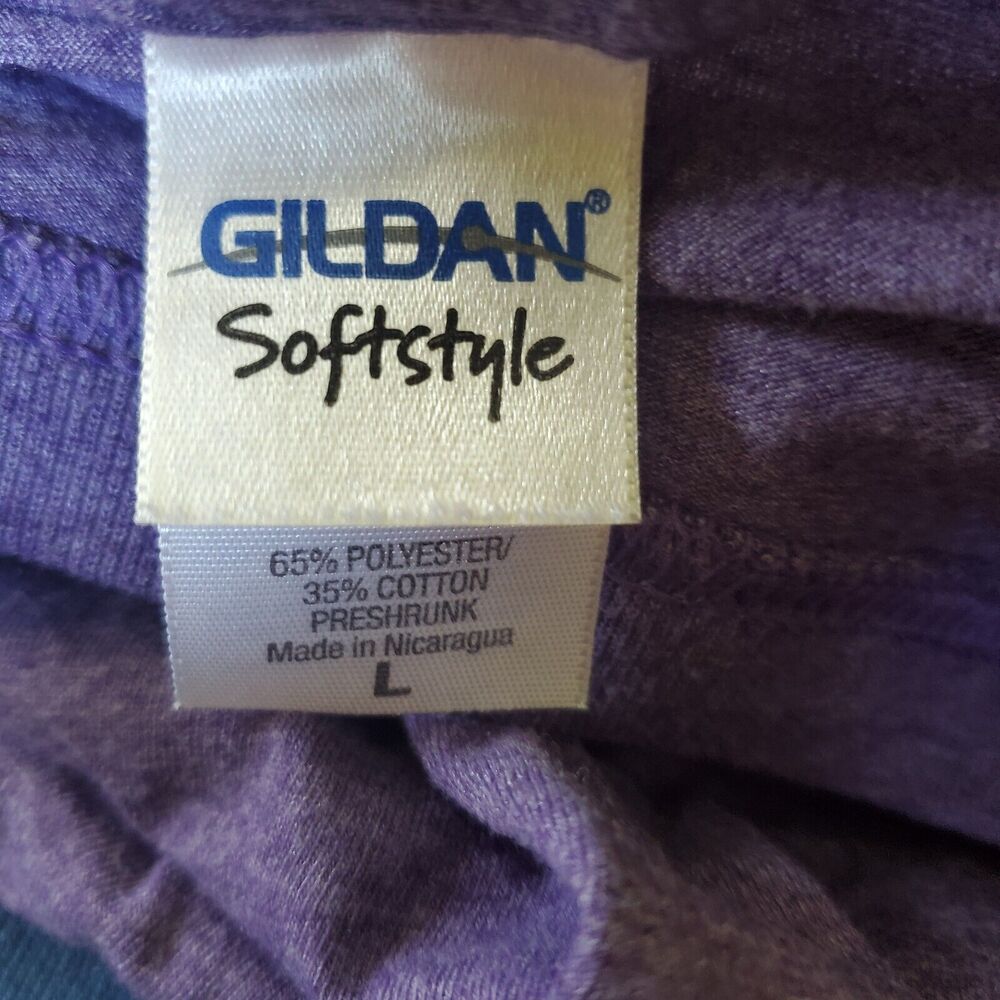 Charleston South Carolina Womens TShirt Size L Purple 27L 21P2P Gildan Softstyle - Picture 3 of 4